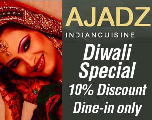 Get 10% discount for dine-in customers during the Diwali celebration.